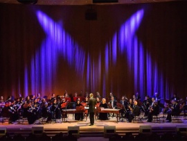 80 лет Академическому оркестру русских народных инструментов имени Н.Н. Некрасова телерадиоцентра "Орфей". "И песня в сердце отзовётся, как эхо памяти живой". Юбилейный концерт. Дирижёр Евгений Волчков						